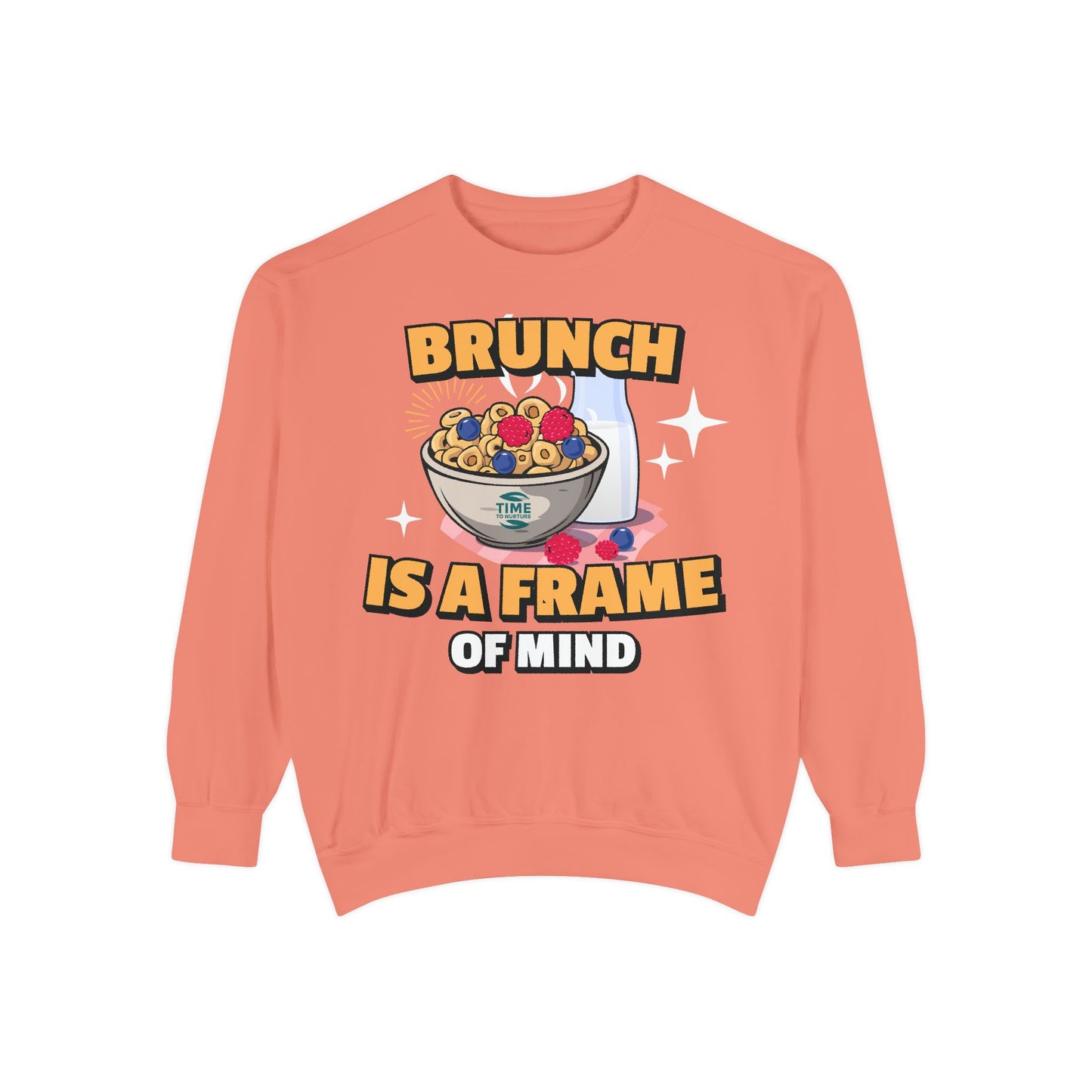 Brunch is a Frame of Mind Vibes Unisex Sweatshirt – Cozy, Stylish, and Mindful Brunch Lover Apparel, Perfect Weekend Outfit, Thoughtful Gift for Foodies and Leisure Enthusiasts, Comfortable and Fashionable Brunch-Themed Fashion Statement