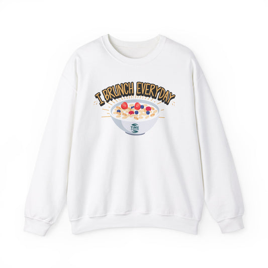 I Brunch Everyday Unisex Heavy Blend Crewneck Sweatshirt – Cozy and Stylish Brunch-Themed Sweater, Perfect for Casual Outings, Weekend Gatherings, or Gifting to Brunch Lovers