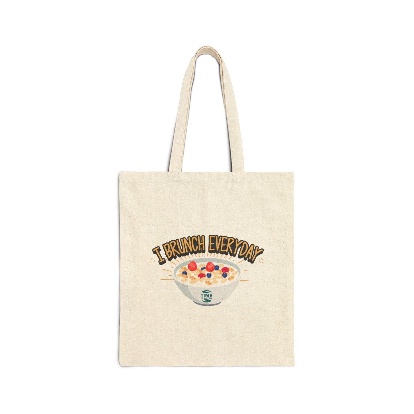 I Brunch Everyday Cotton Canvas Tote Bag: Embrace the Brunch Lifestyle with a Durable, Stylish Tote – Perfect for Carrying All Your Essentials to Brunch, the Market, or Your Next Adventure!