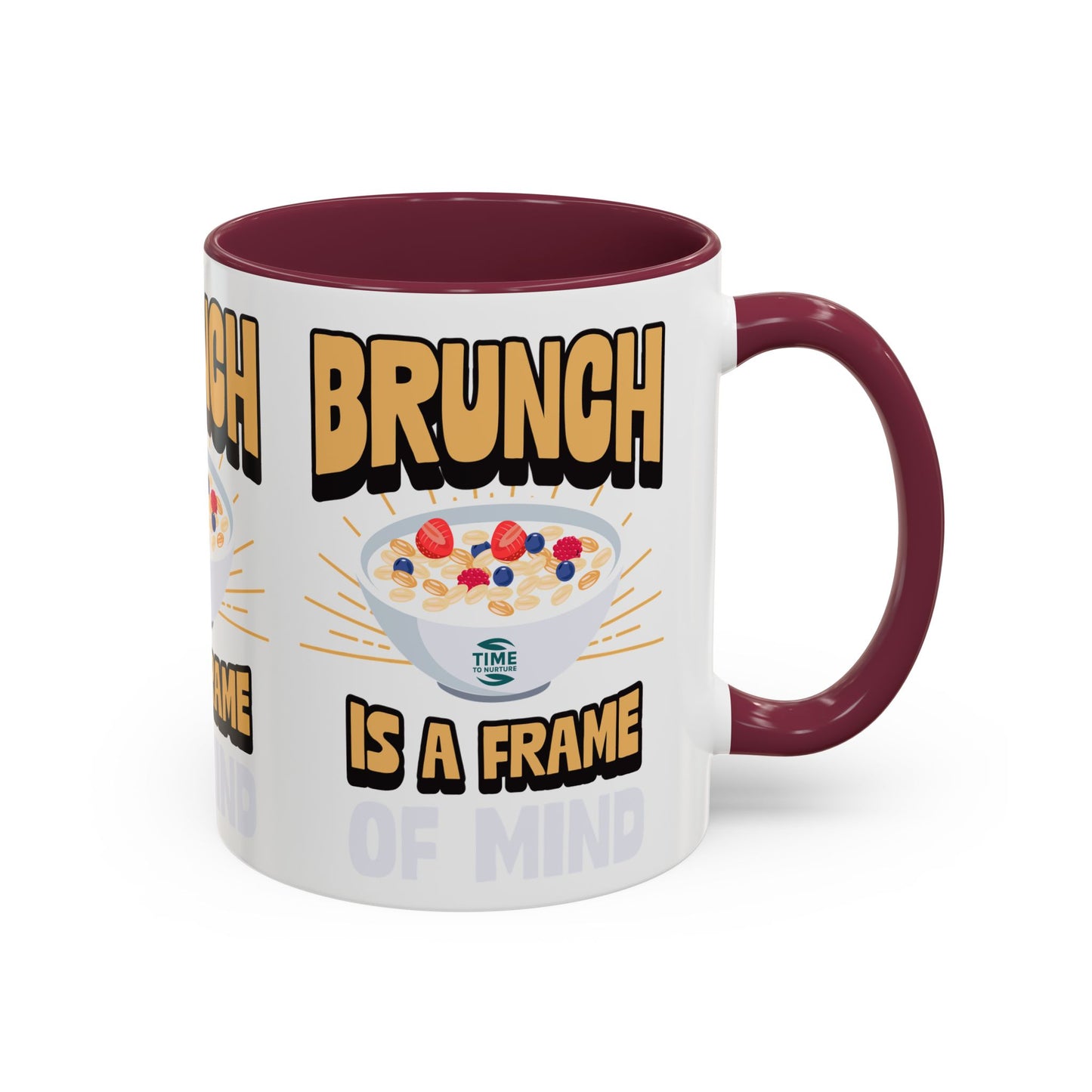 Brunch Is a Frame of Mind Colorful Ceramic Mug – Vibrant 11oz and 15oz Options, Perfect for Coffee, Tea, or Gifting to Brunch Enthusiasts and Lifestyle Lovers