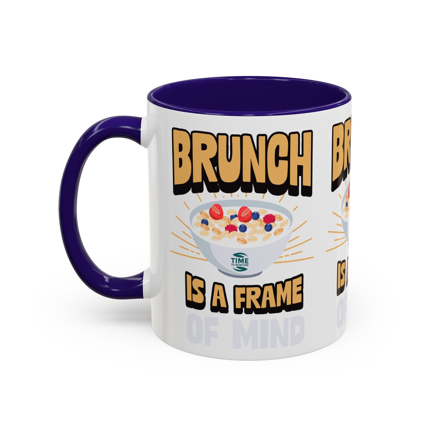 Brunch Is a Frame of Mind Colorful Ceramic Mug – Vibrant 11oz and 15oz Options, Perfect for Coffee, Tea, or Gifting to Brunch Enthusiasts and Lifestyle Lovers