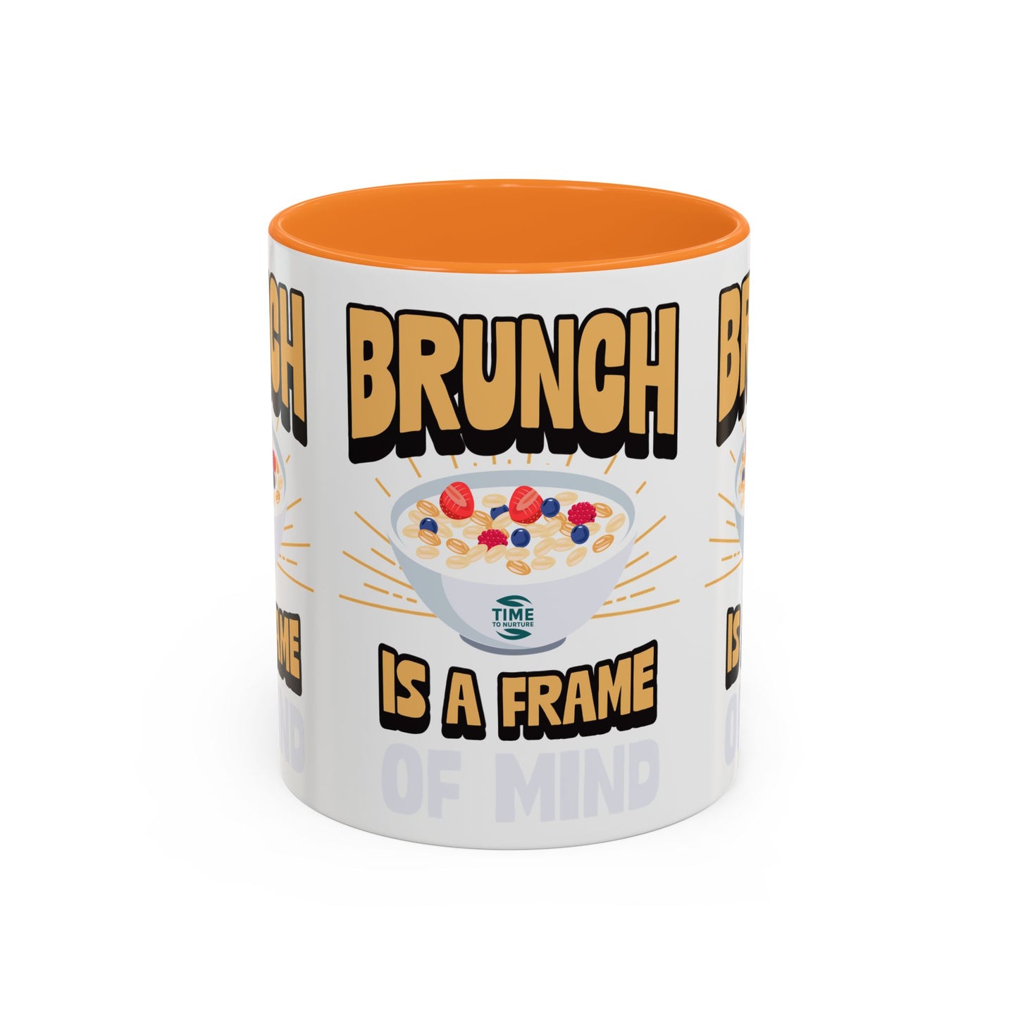 Brunch Is a Frame of Mind Colorful Ceramic Mug – Vibrant 11oz and 15oz Options, Perfect for Coffee, Tea, or Gifting to Brunch Enthusiasts and Lifestyle Lovers