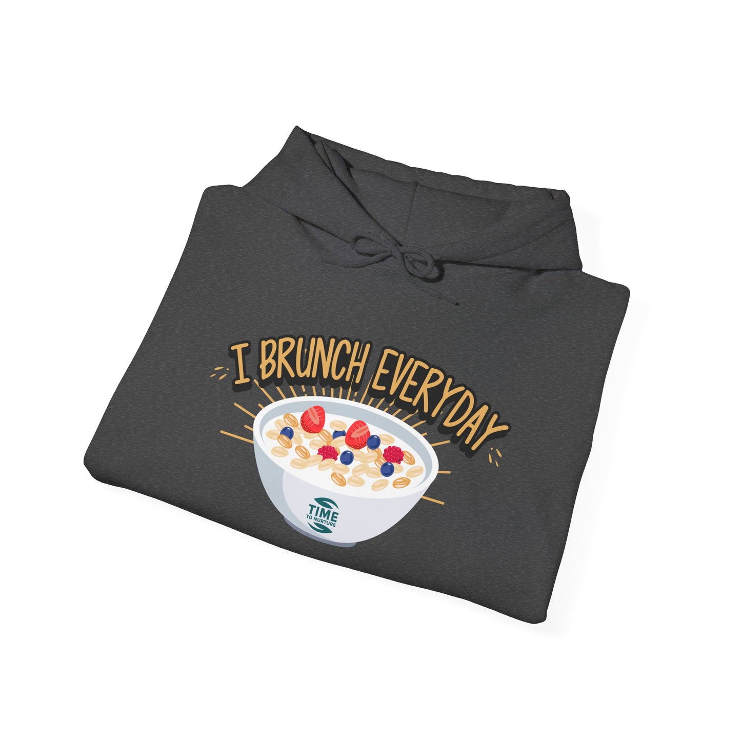 I Brunch Everyday Unisex Hoodie - Lazy Sunday Sweatshirt for Weekend Vibes, Comfy Hooded Jumper, Casual Lounge Pullover, Relaxed Fit Brunch Lover Clothing, Perfect for Cozy Days and Chill Outfits