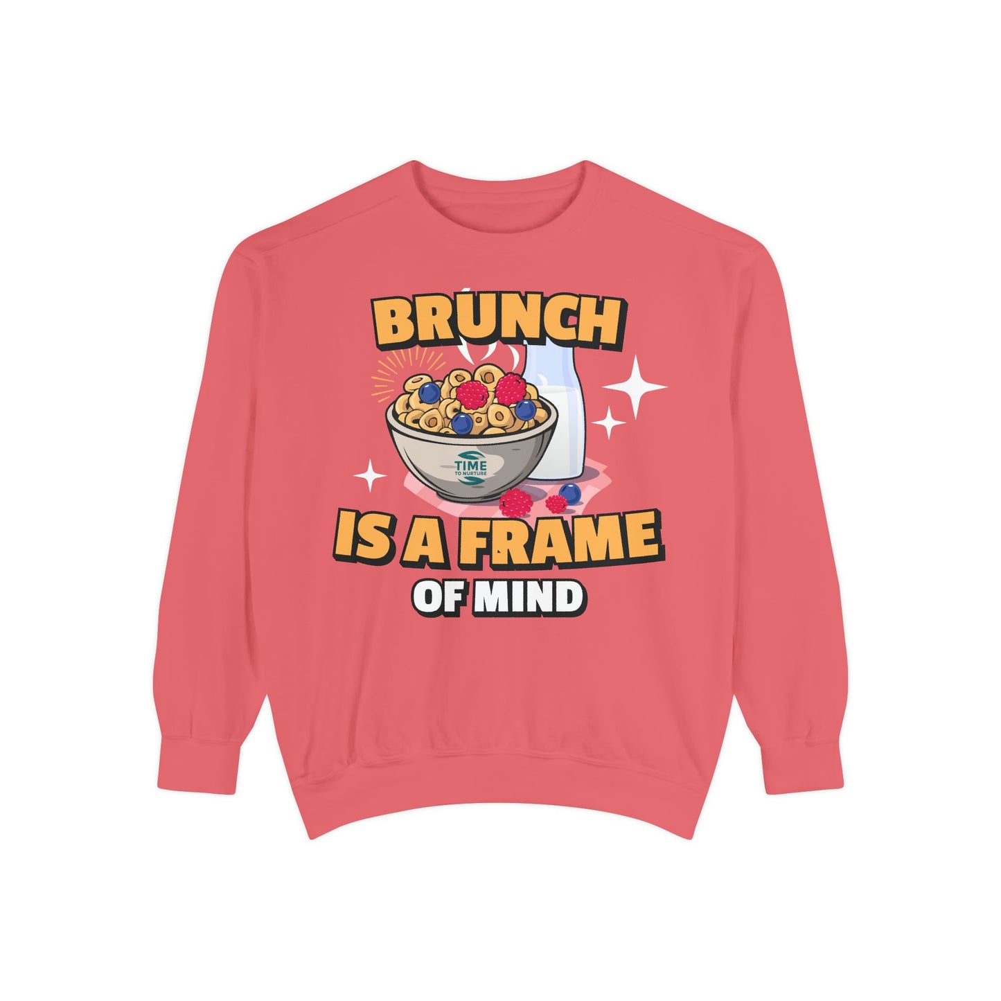 Brunch is a Frame of Mind Vibes Unisex Sweatshirt – Cozy, Stylish, and Mindful Brunch Lover Apparel, Perfect Weekend Outfit, Thoughtful Gift for Foodies and Leisure Enthusiasts, Comfortable and Fashionable Brunch-Themed Fashion Statement