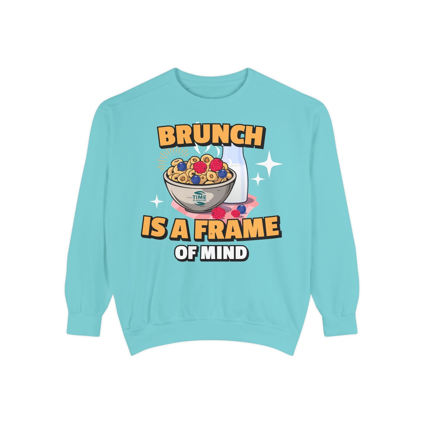 Brunch is a Frame of Mind Vibes Unisex Sweatshirt – Cozy, Stylish, and Mindful Brunch Lover Apparel, Perfect Weekend Outfit, Thoughtful Gift for Foodies and Leisure Enthusiasts, Comfortable and Fashionable Brunch-Themed Fashion Statement