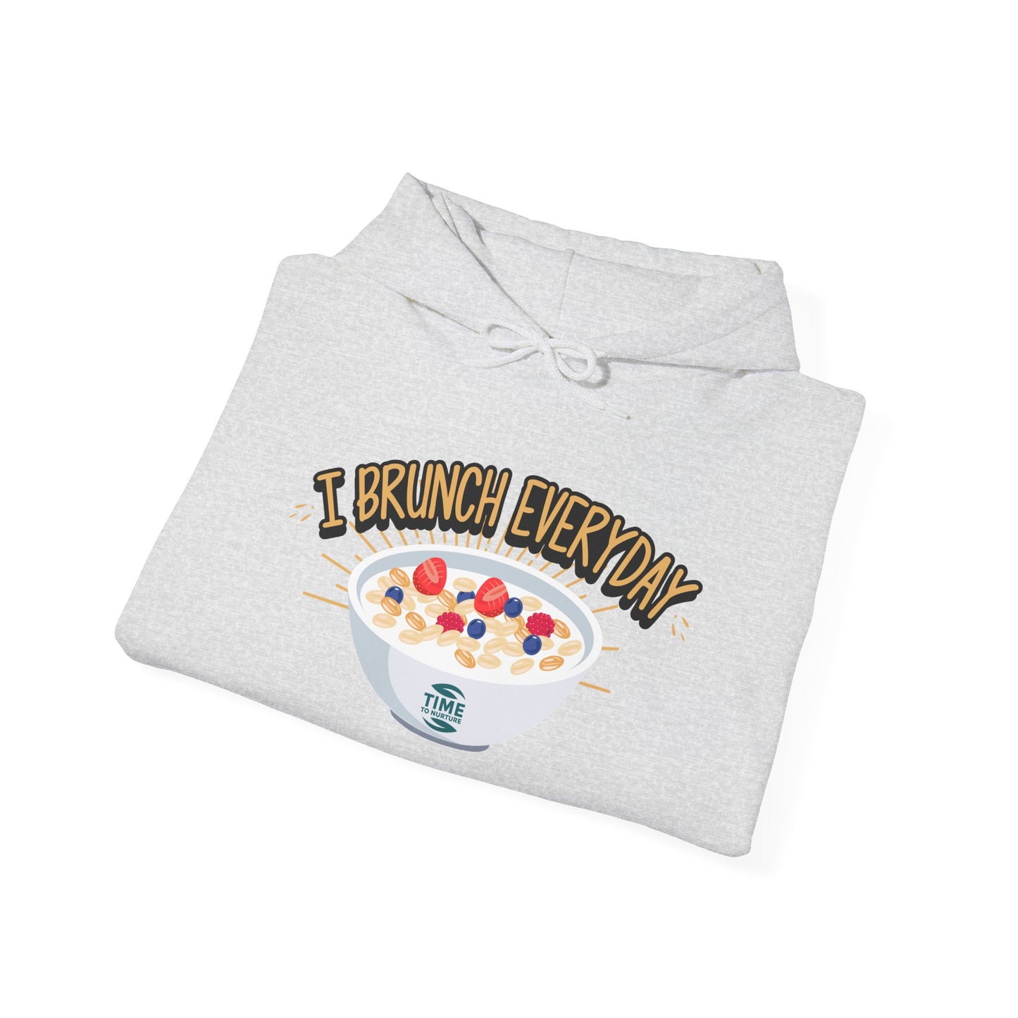 I Brunch Everyday Unisex Hoodie - Lazy Sunday Sweatshirt for Weekend Vibes, Comfy Hooded Jumper, Casual Lounge Pullover, Relaxed Fit Brunch Lover Clothing, Perfect for Cozy Days and Chill Outfits