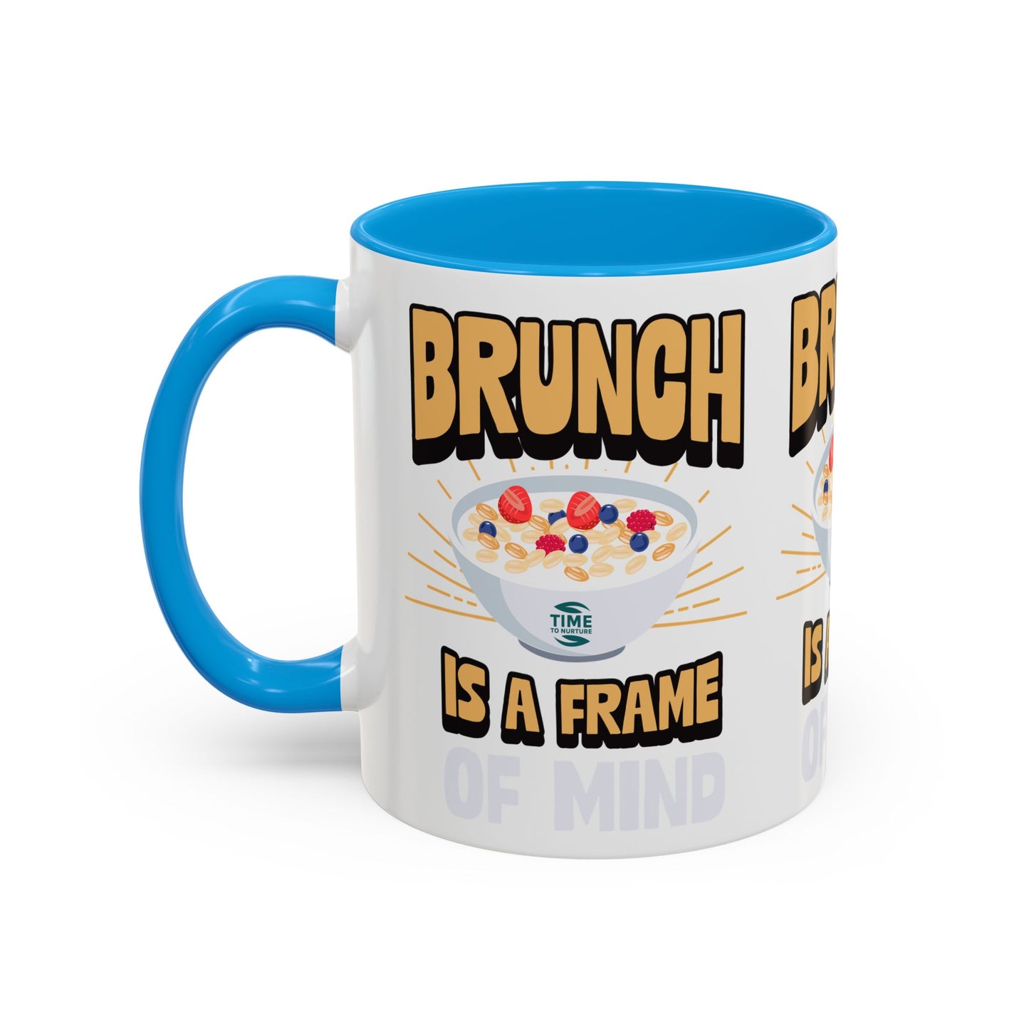 Brunch Is a Frame of Mind Colorful Ceramic Mug – Vibrant 11oz and 15oz Options, Perfect for Coffee, Tea, or Gifting to Brunch Enthusiasts and Lifestyle Lovers