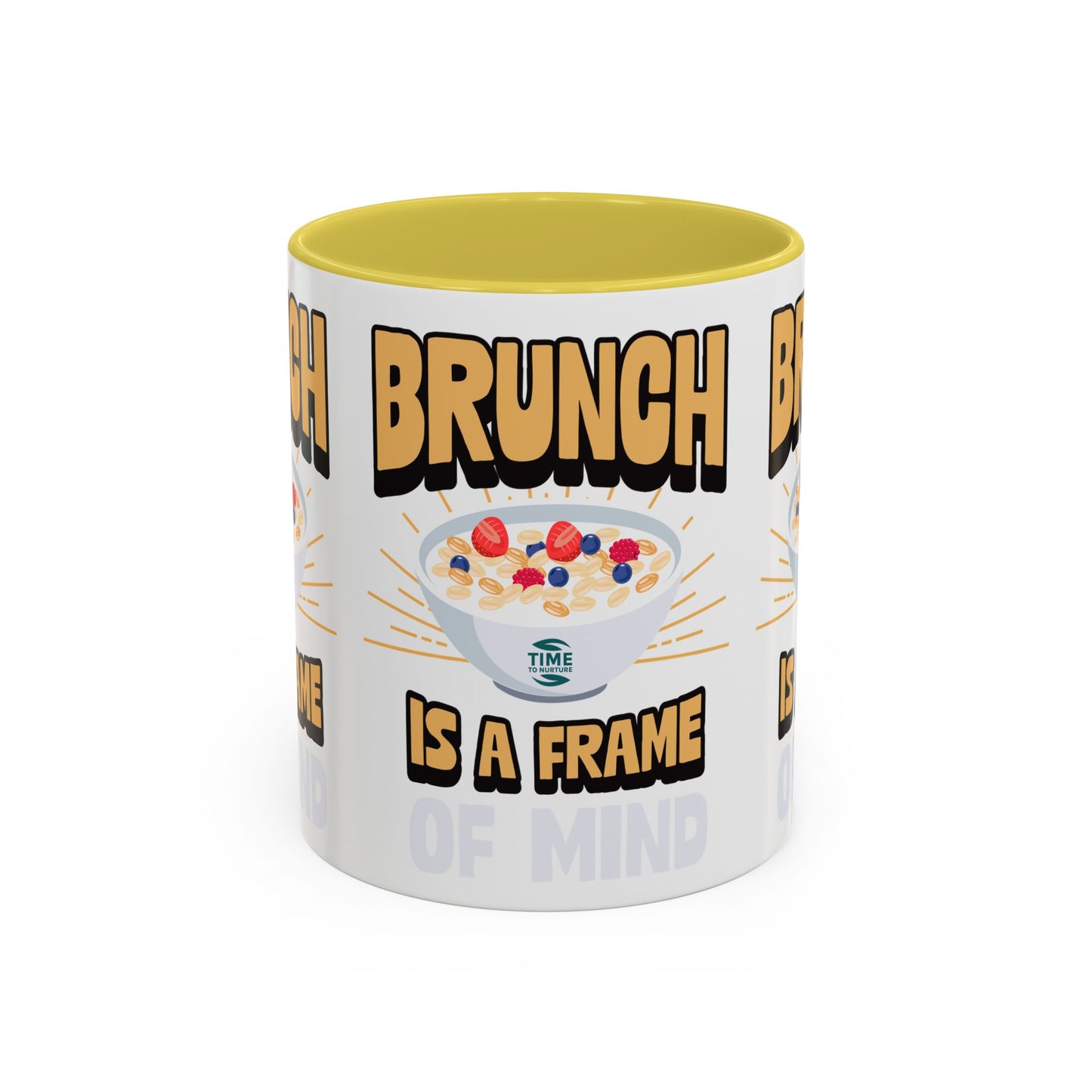 Brunch Is a Frame of Mind Colorful Ceramic Mug – Vibrant 11oz and 15oz Options, Perfect for Coffee, Tea, or Gifting to Brunch Enthusiasts and Lifestyle Lovers