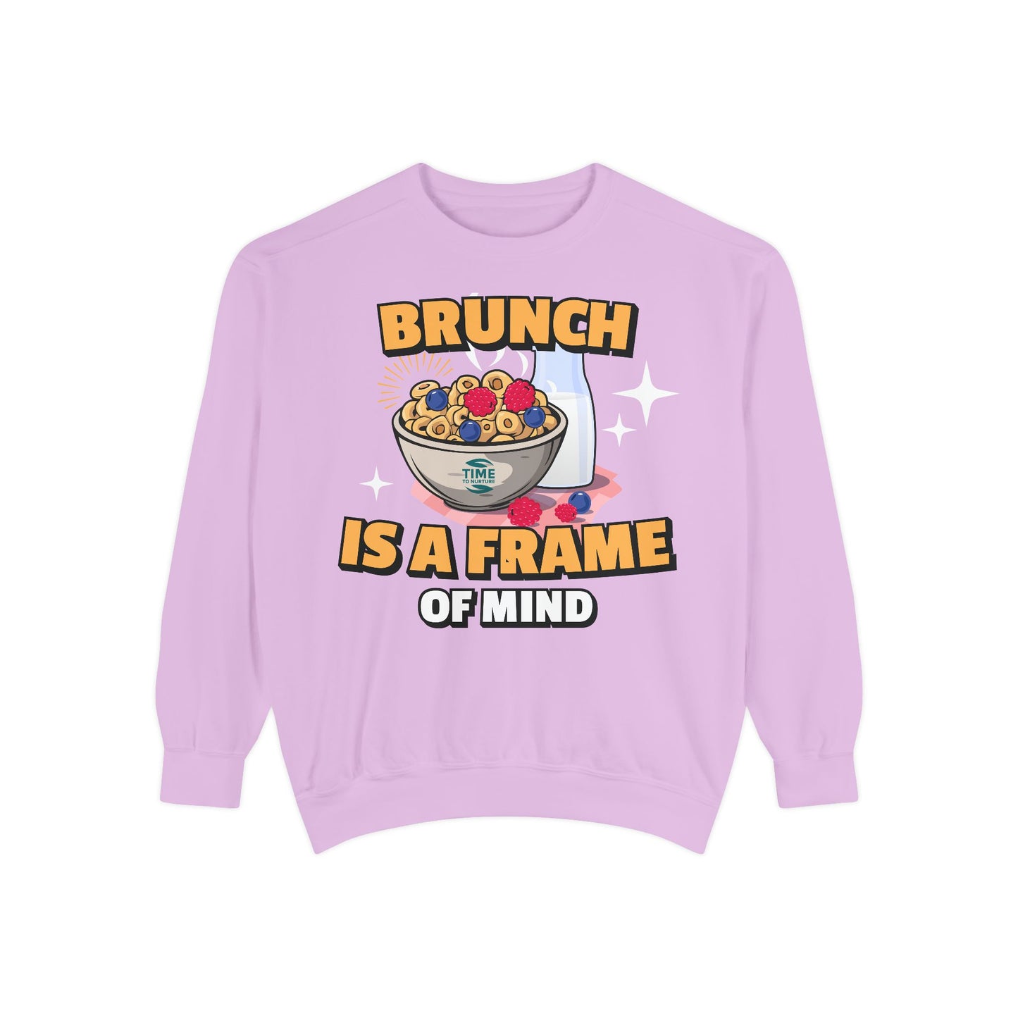 Brunch is a Frame of Mind Vibes Unisex Sweatshirt – Cozy, Stylish, and Mindful Brunch Lover Apparel, Perfect Weekend Outfit, Thoughtful Gift for Foodies and Leisure Enthusiasts, Comfortable and Fashionable Brunch-Themed Fashion Statement