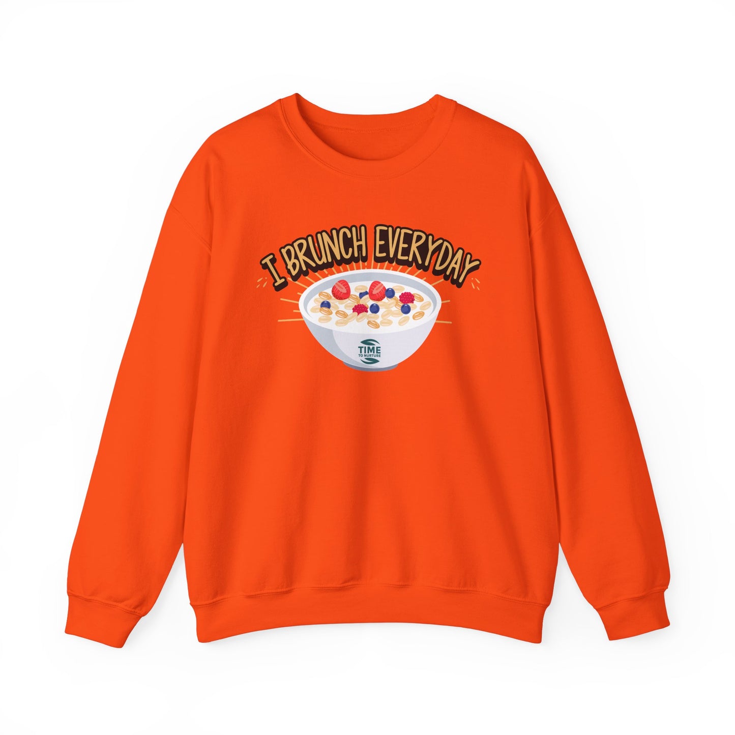 I Brunch Everyday Unisex Heavy Blend Crewneck Sweatshirt – Cozy and Stylish Brunch-Themed Sweater, Perfect for Casual Outings, Weekend Gatherings, or Gifting to Brunch Lovers