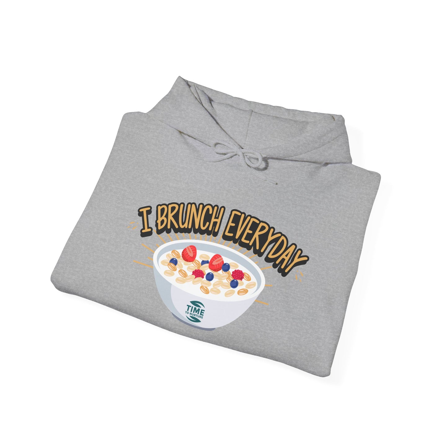 I Brunch Everyday Unisex Hoodie - Lazy Sunday Sweatshirt for Weekend Vibes, Comfy Hooded Jumper, Casual Lounge Pullover, Relaxed Fit Brunch Lover Clothing, Perfect for Cozy Days and Chill Outfits