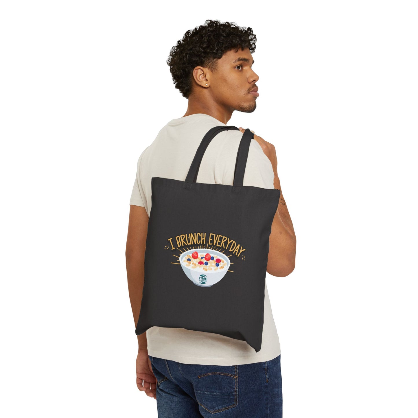 I Brunch Everyday Cotton Canvas Tote Bag: Embrace the Brunch Lifestyle with a Durable, Stylish Tote – Perfect for Carrying All Your Essentials to Brunch, the Market, or Your Next Adventure!