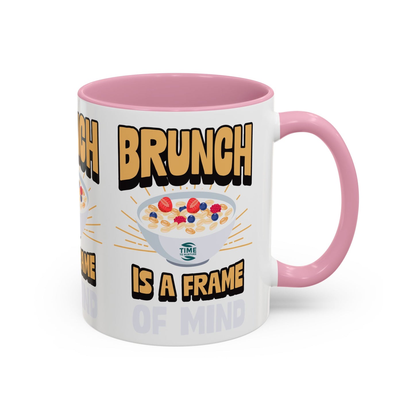 Brunch Is a Frame of Mind Colorful Ceramic Mug – Vibrant 11oz and 15oz Options, Perfect for Coffee, Tea, or Gifting to Brunch Enthusiasts and Lifestyle Lovers