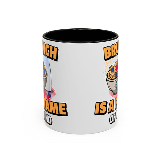 Brunch Is a Frame of Mind Colorful Ceramic Mugs – Vibrant 11oz and 15oz Sizes, Perfect for Coffee, Tea, or Juice, Ideal Gift for Brunch Lovers, Weekend Enthusiasts, or as a Fun Addition to Your Kitchen Decor