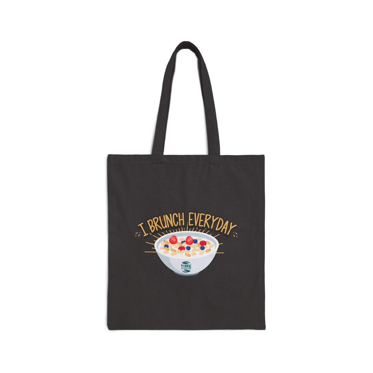 I Brunch Everyday Cotton Canvas Tote Bag: Embrace the Brunch Lifestyle with a Durable, Stylish Tote – Perfect for Carrying All Your Essentials to Brunch, the Market, or Your Next Adventure!