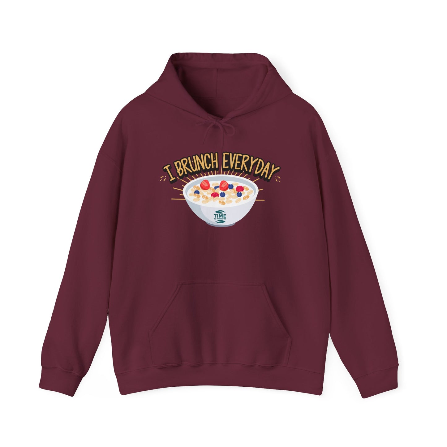 I Brunch Everyday Unisex Hoodie - Lazy Sunday Sweatshirt for Weekend Vibes, Comfy Hooded Jumper, Casual Lounge Pullover, Relaxed Fit Brunch Lover Clothing, Perfect for Cozy Days and Chill Outfits