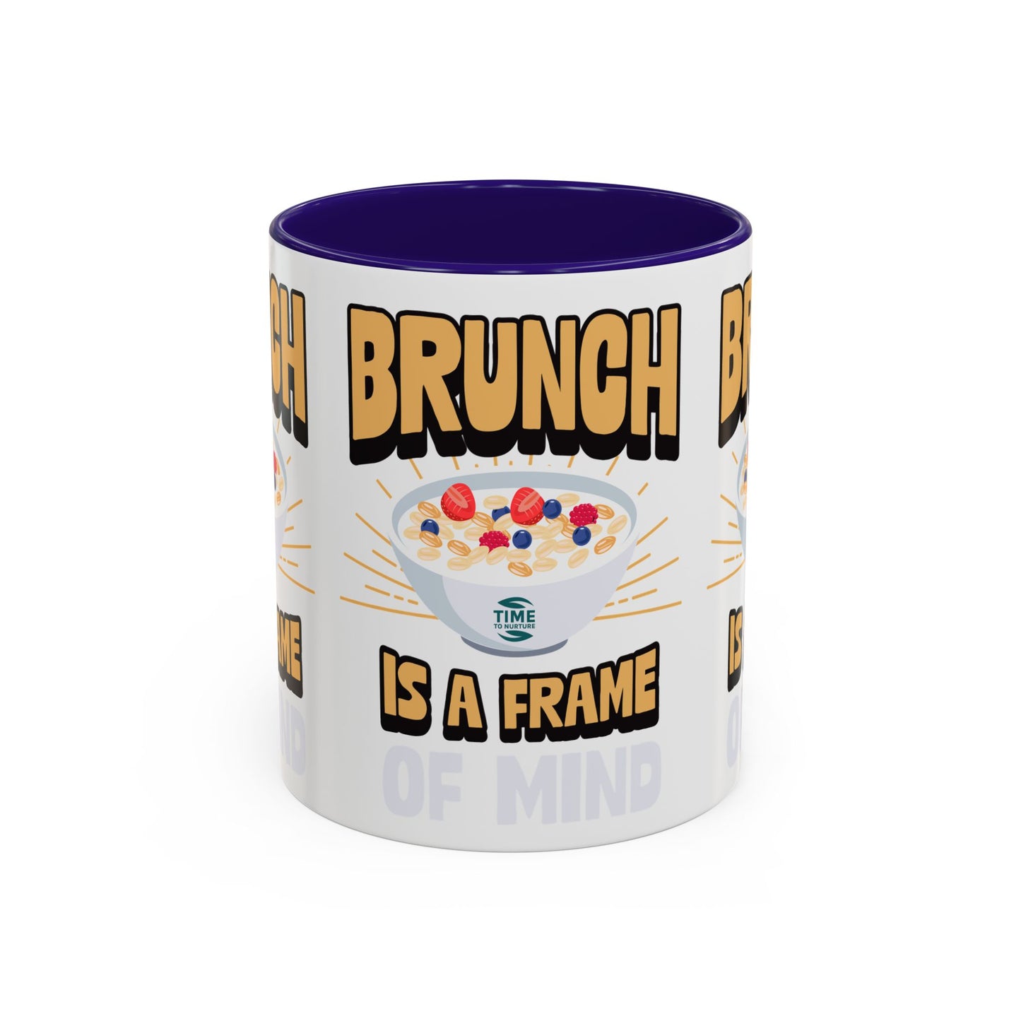 Brunch Is a Frame of Mind Colorful Ceramic Mug – Vibrant 11oz and 15oz Options, Perfect for Coffee, Tea, or Gifting to Brunch Enthusiasts and Lifestyle Lovers