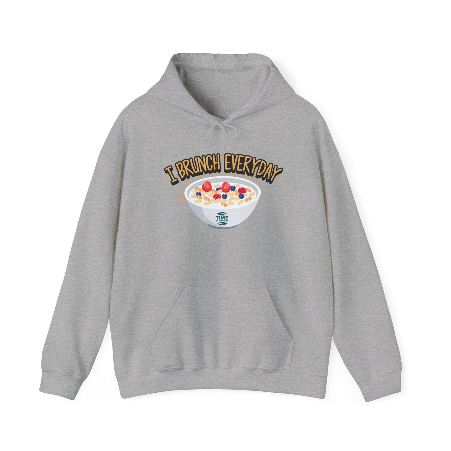 I Brunch Everyday Unisex Hoodie - Lazy Sunday Sweatshirt for Weekend Vibes, Comfy Hooded Jumper, Casual Lounge Pullover, Relaxed Fit Brunch Lover Clothing, Perfect for Cozy Days and Chill Outfits