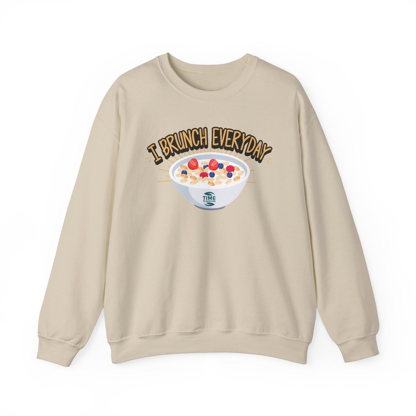 I Brunch Everyday Unisex Heavy Blend Crewneck Sweatshirt – Cozy and Stylish Brunch-Themed Sweater, Perfect for Casual Outings, Weekend Gatherings, or Gifting to Brunch Lovers