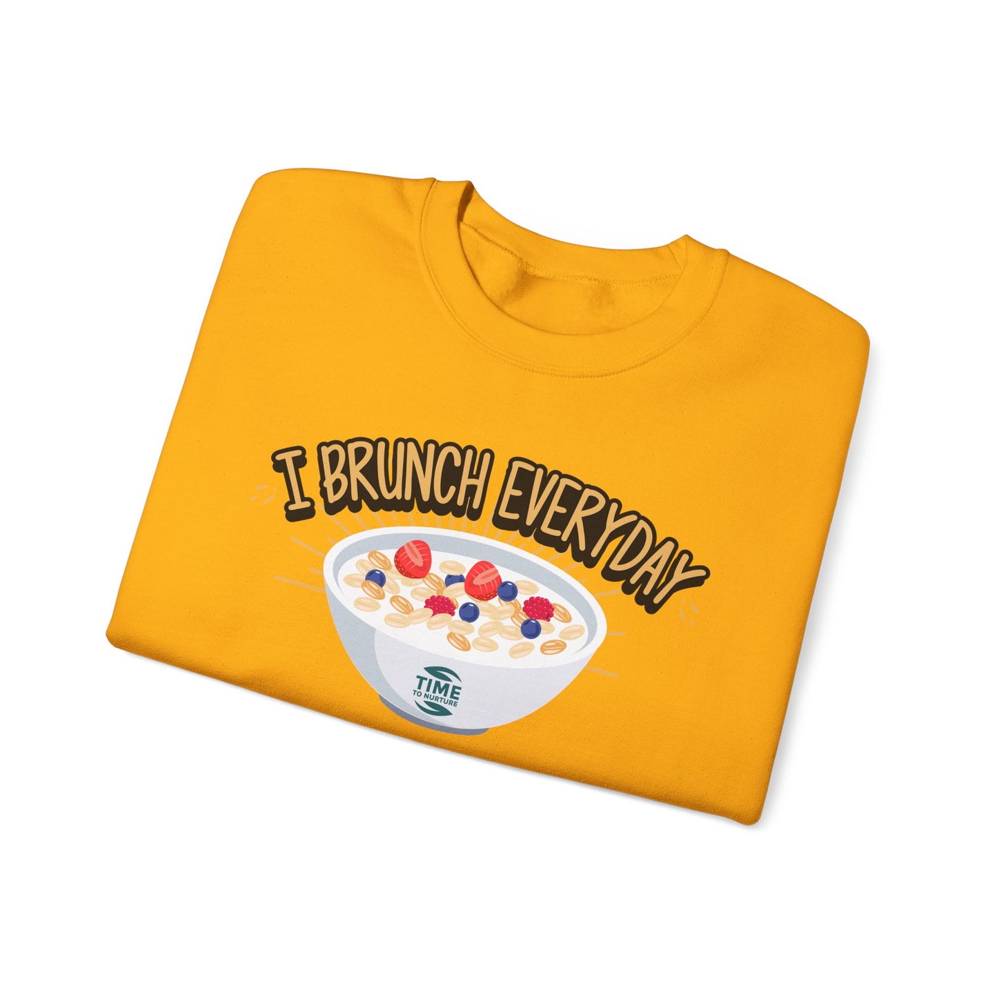 I Brunch Everyday Unisex Heavy Blend Crewneck Sweatshirt – Cozy and Stylish Brunch-Themed Sweater, Perfect for Casual Outings, Weekend Gatherings, or Gifting to Brunch Lovers