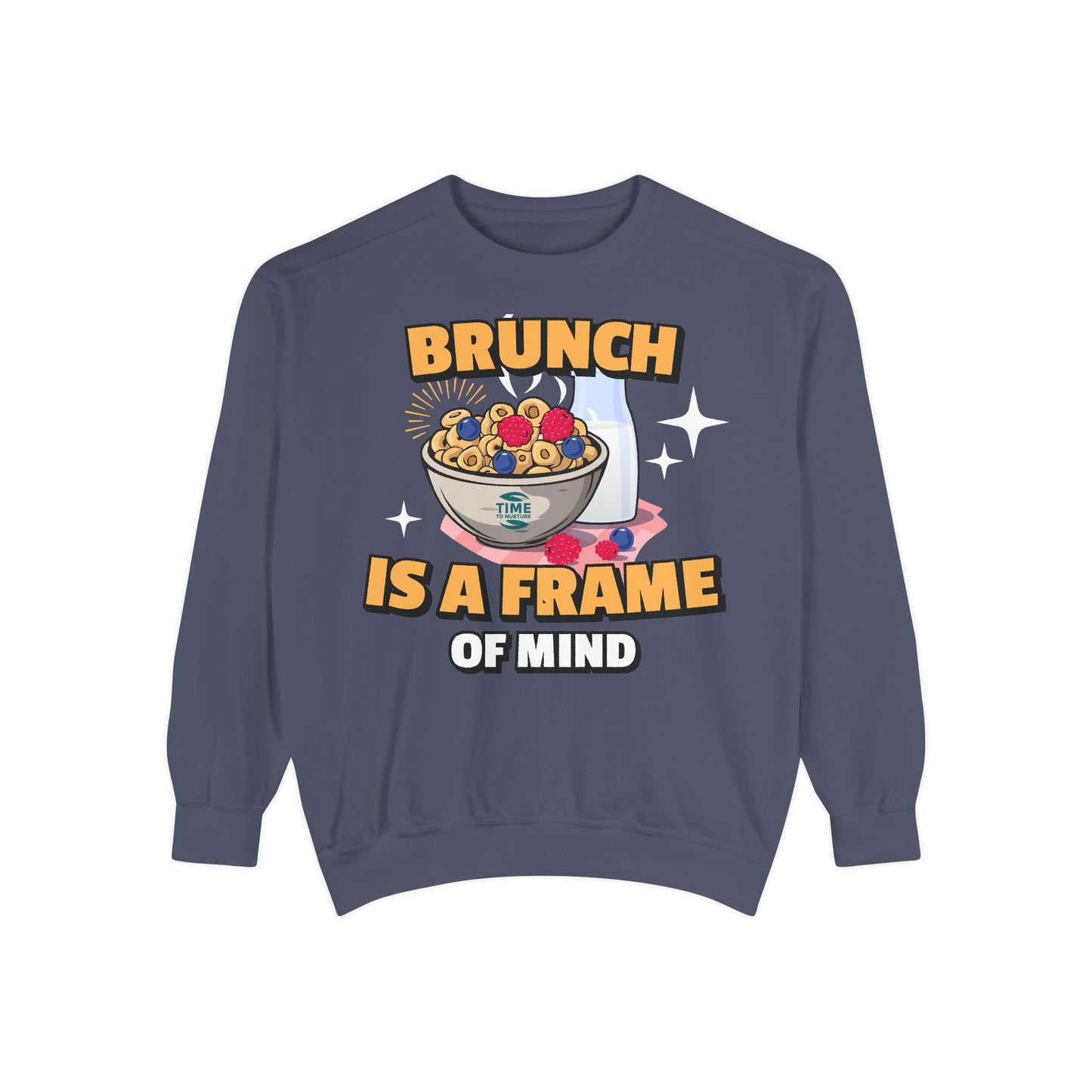 Brunch is a Frame of Mind Vibes Unisex Sweatshirt – Cozy, Stylish, and Mindful Brunch Lover Apparel, Perfect Weekend Outfit, Thoughtful Gift for Foodies and Leisure Enthusiasts, Comfortable and Fashionable Brunch-Themed Fashion Statement