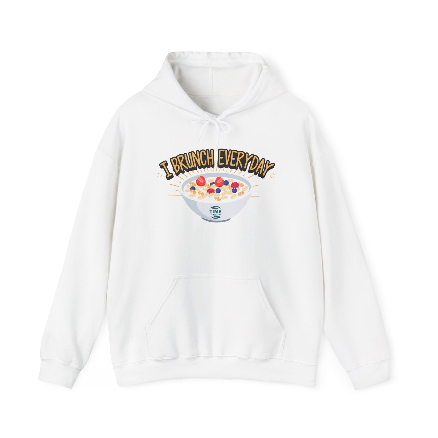 I Brunch Everyday Unisex Hoodie - Lazy Sunday Sweatshirt for Weekend Vibes, Comfy Hooded Jumper, Casual Lounge Pullover, Relaxed Fit Brunch Lover Clothing, Perfect for Cozy Days and Chill Outfits