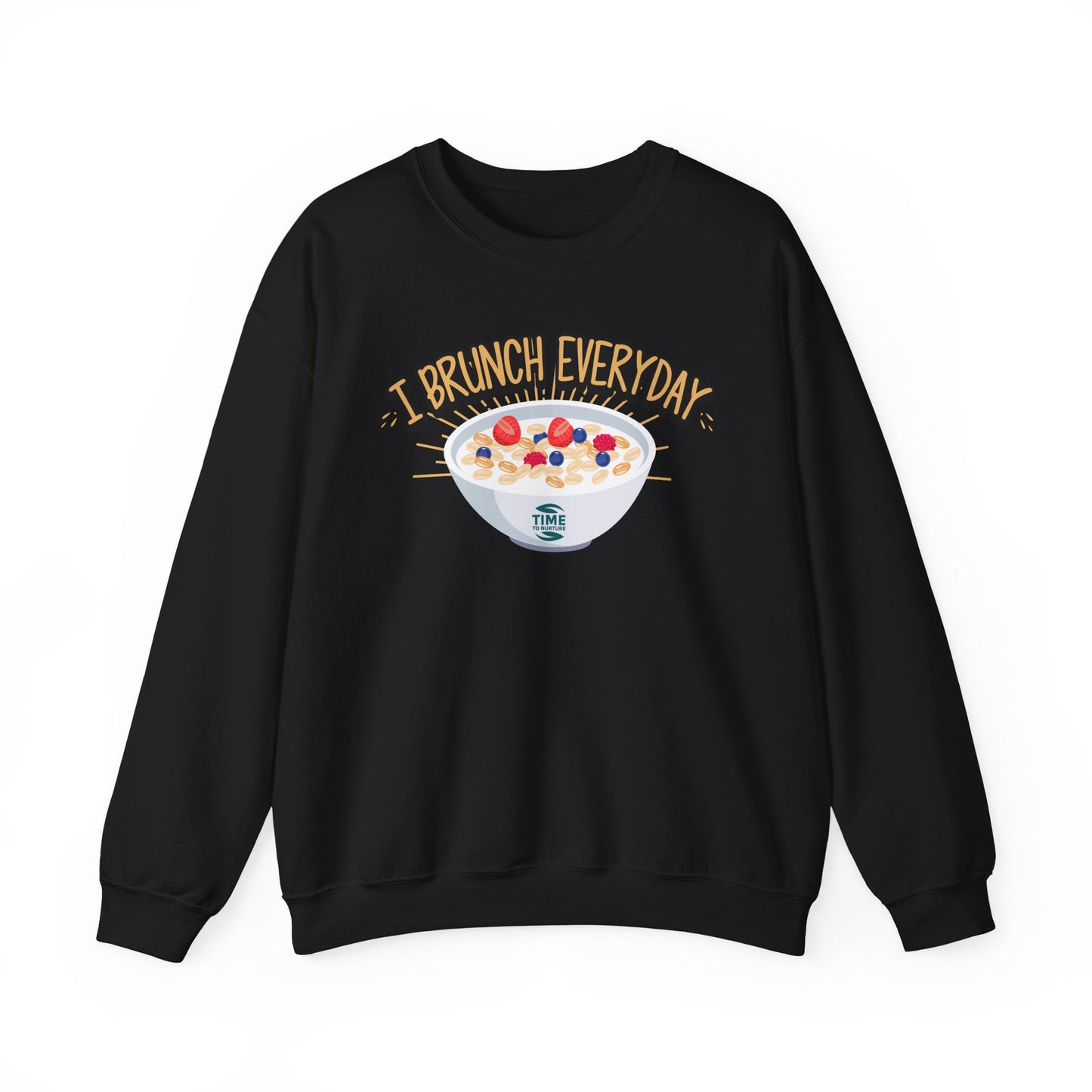 I Brunch Everyday Unisex Heavy Blend Crewneck Sweatshirt – Cozy and Stylish Brunch-Themed Sweater, Perfect for Casual Outings, Weekend Gatherings, or Gifting to Brunch Lovers