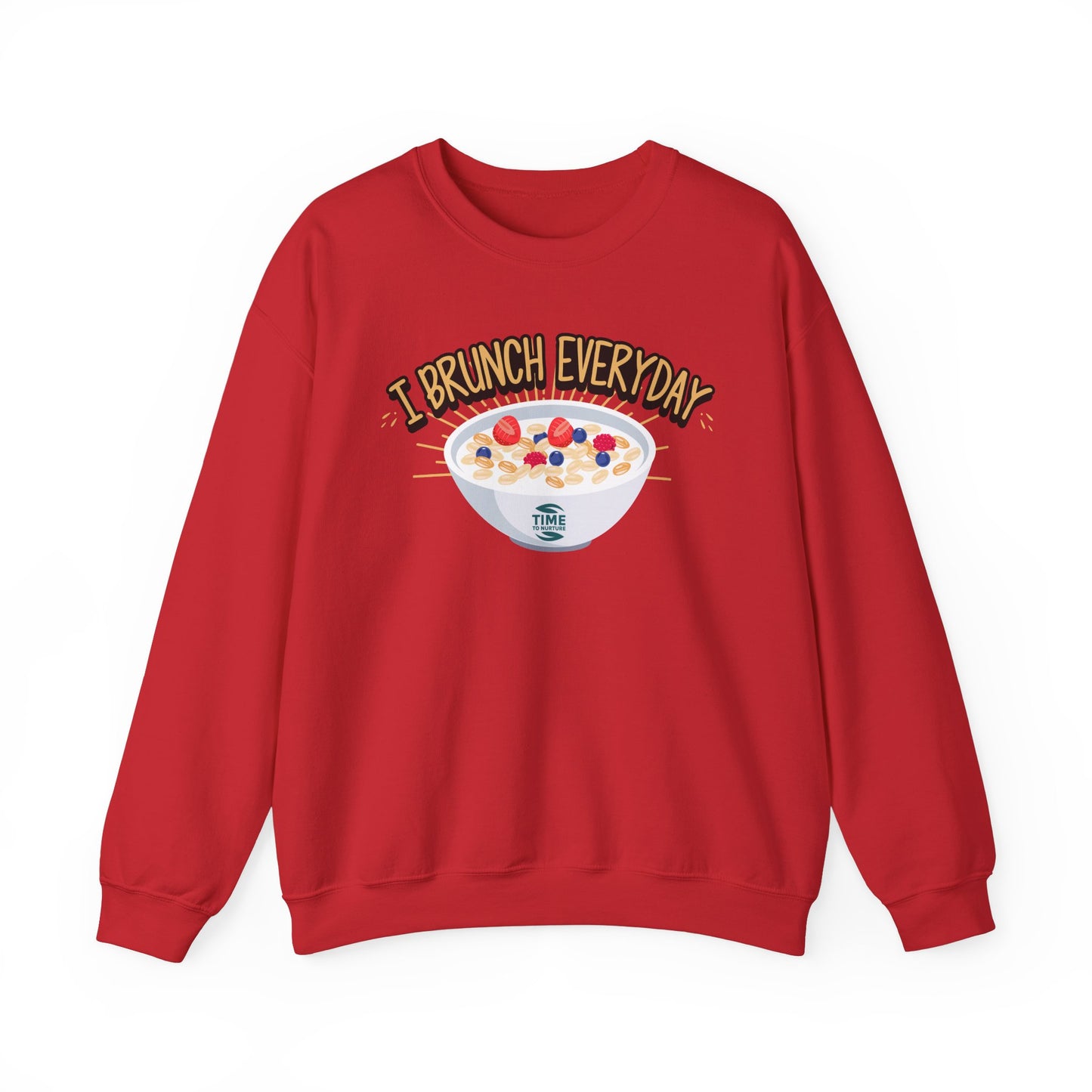 I Brunch Everyday Unisex Heavy Blend Crewneck Sweatshirt – Cozy and Stylish Brunch-Themed Sweater, Perfect for Casual Outings, Weekend Gatherings, or Gifting to Brunch Lovers