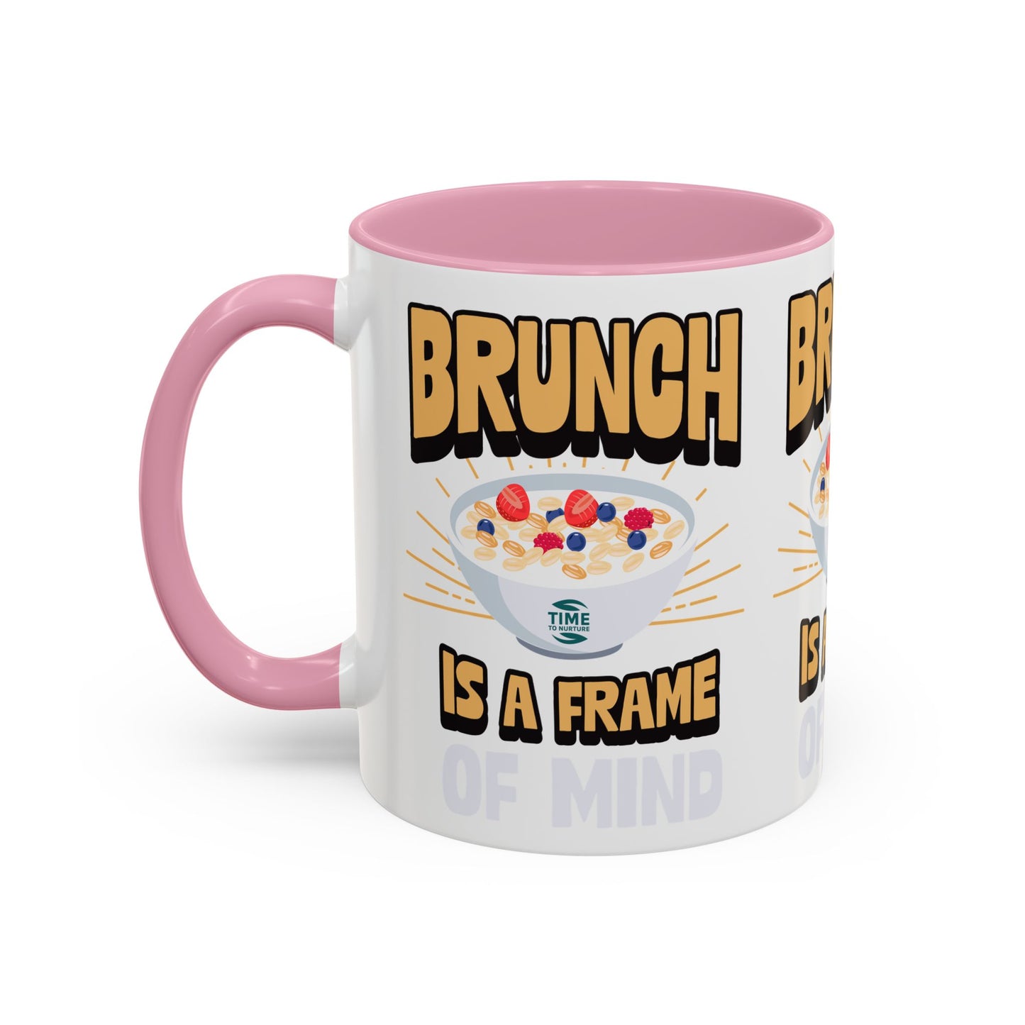 Brunch Is a Frame of Mind Colorful Ceramic Mug – Vibrant 11oz and 15oz Options, Perfect for Coffee, Tea, or Gifting to Brunch Enthusiasts and Lifestyle Lovers