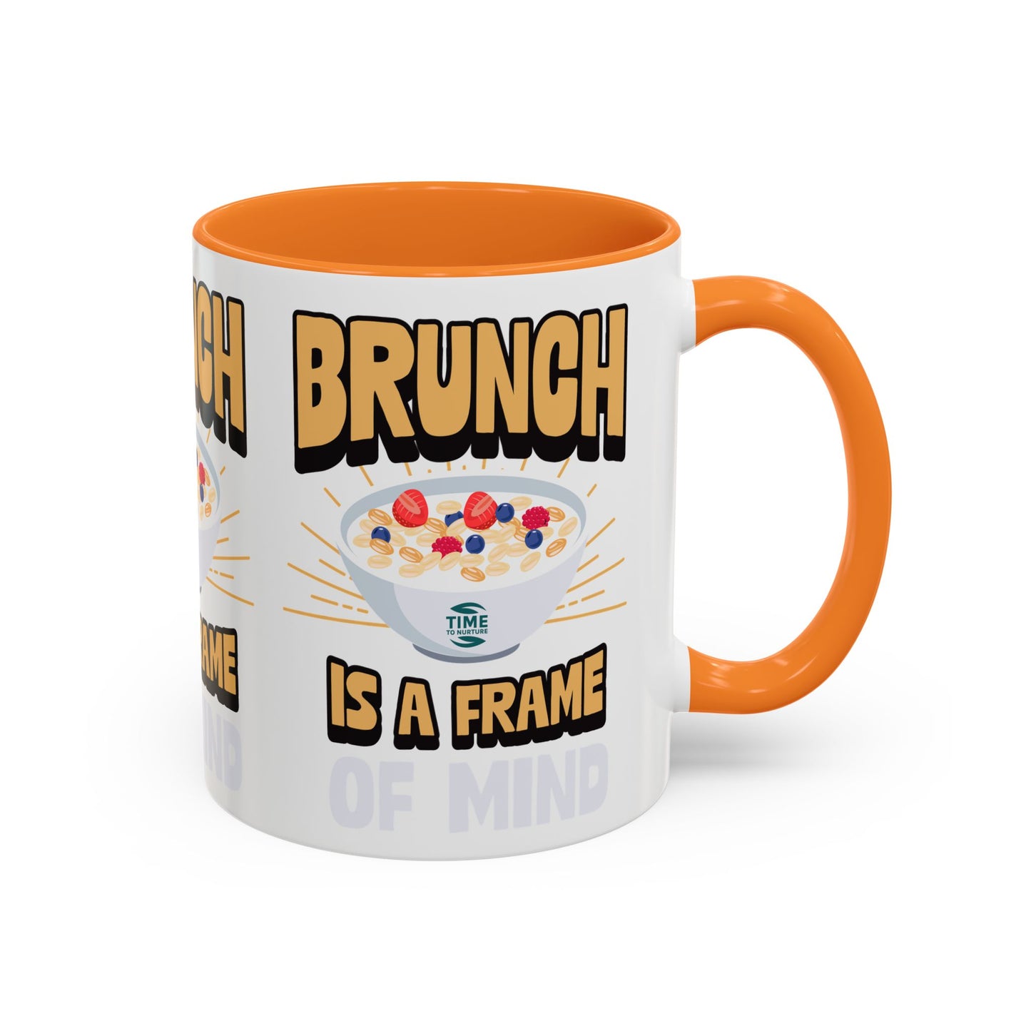 Brunch Is a Frame of Mind Colorful Ceramic Mug – Vibrant 11oz and 15oz Options, Perfect for Coffee, Tea, or Gifting to Brunch Enthusiasts and Lifestyle Lovers